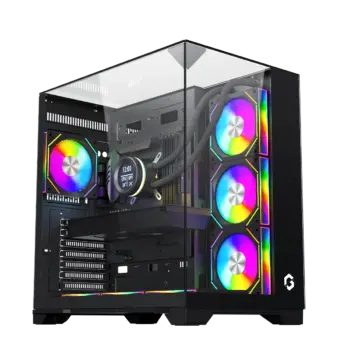 Gameon Valkyrie I Series 7 Fans Rgb Mid Tower Case Black