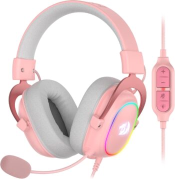 Redragon Over Ear Zeus X Usb Gaming Headset Pink