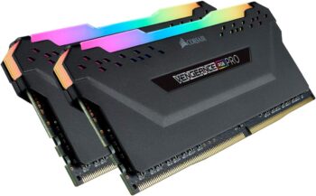 Corsair Vengeance Rgb Pro 64Gb 2X32  3200 Mhz C16 Ddr4 Ram Black