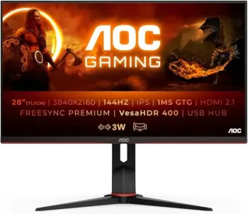 Aoc Gaming Monitor 28" 144Hz 1 Ms Ips 4K Uhd