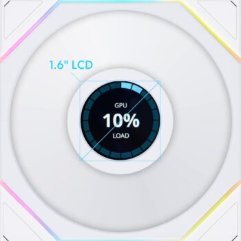 Lian Li Unifan Tl120 Lcd Single Fan White
