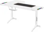 Twisted Minds Warrior L Shaped  Gaming Desk Rgb Right White