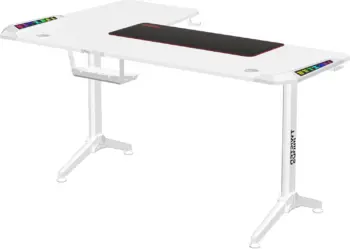 Twisted Minds Warrior L Shaped  Gaming Desk Rgb Right White