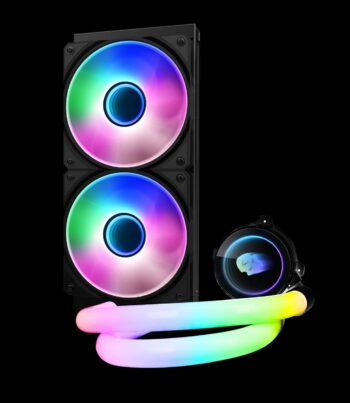 Wjcoolman Neon Mirror 240Mm Rgb Aio Cooler Black