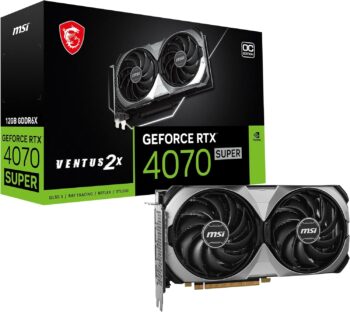 Msi Rtx 4070 Super 12Gb Ventus 2X Oc Gddr6X Graphics Card Bk