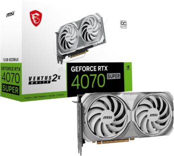 Msi Rtx 4070 Super 12Gb Ventus 2X White Oc Gddr6X Graphics Card