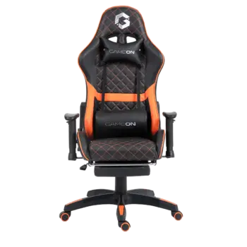 Gameon Gaming Chair With Foot Rest Black / Orrange