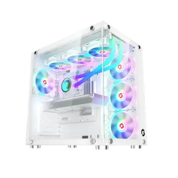 Gameon Emperior Arctice I Series 7 Fans Rgb Mid Tower Case White