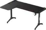 Twisted Minds Warrior L Shaped  Gaming Desk Rgb Left Black