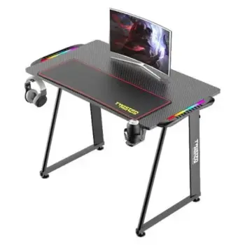 Twisted Minds Gaming Desk A Shaped Carbon Fiber