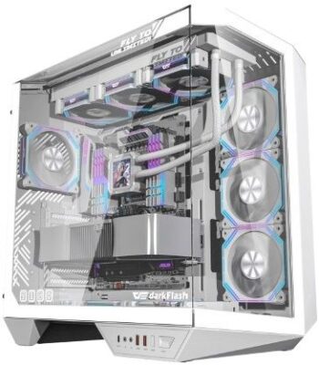 Darkflash Mid Tower Rgb Case Arcee Dy470 4F White