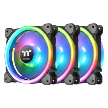 Thermaltake Riing Trio 12 Led Rgb Fan  3 Fan Black