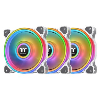Thermaltake Riing Quad 12 Led Rgb Fan  3 Fan White