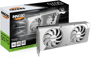Inno3D Geforce Rtx 5070 Twin X2 Oc Sff 12Gb D7 Graphics Card Wh