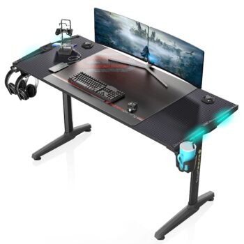 Eureka Erogonomic Gaming Desk 55" With Lights