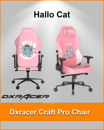 Dxracer Craft Pro Hallo Cat Gaming Chair Pink