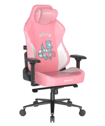 Dxracer Craft Pro Hallo Cat Gaming Chair Pink
