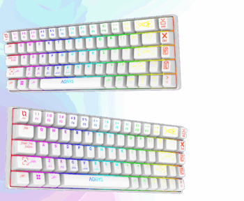 Aqirys Gaming Wireless / Bt Keyboard Mira-White  60%