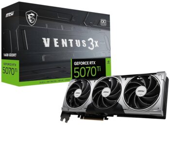 MSI RTX 5070 TI 16GB VENTUS 3X OC GDDR7 GRAPHICS CARD BK