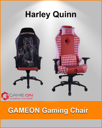 GAMEON Gaming Chair With Adjustable 4D Armrest & Metal Base – BASE-HARLY QUINN
