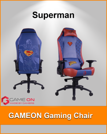 GAMEON Gaming Chair With Adjustable 4D Armrest & Metal Base – Superman