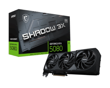 MSI RTX 5080 16GB SHADOW 3X OC GDDR7 GRAPHICS CARD
