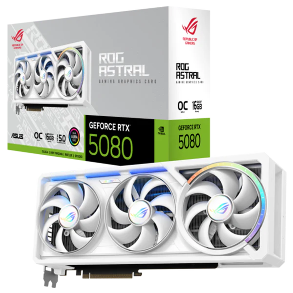 Asus ROG Astral GeForce RTX 5080 16GB GDDR7 WHITE OC P5 7a995c6d c899 4dde a5ab