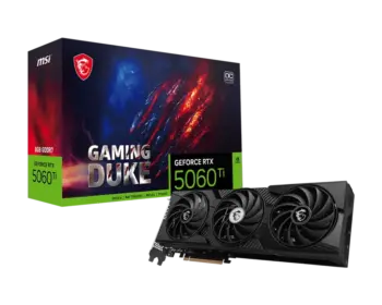 MSI RTX 5060 TI GAMING DUKE OC 8GB GDDR7 GRAPHICS CARD