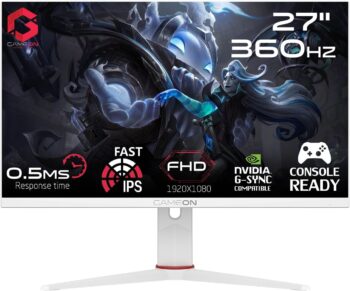 GAMEON 27" FHD 360HZ 0.5MS 2.1 HDMI MONITOR  WHITE