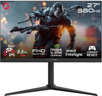 GAMEON MIDNIGHT PRO SERIES 27" FHD 380Hz IPS 0.5 MS 2.1 GAMING MONITOR BK