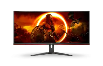 AOC CURVED 34" WQHD 180Hz VA .5Ms GAMING MONITOR RED & BK
