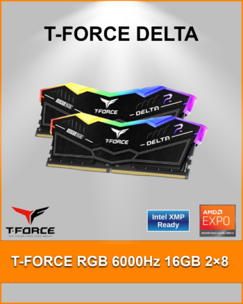 T-FORCE DELTA RGB D5 16GB 6000Hz 8x2 BLACK