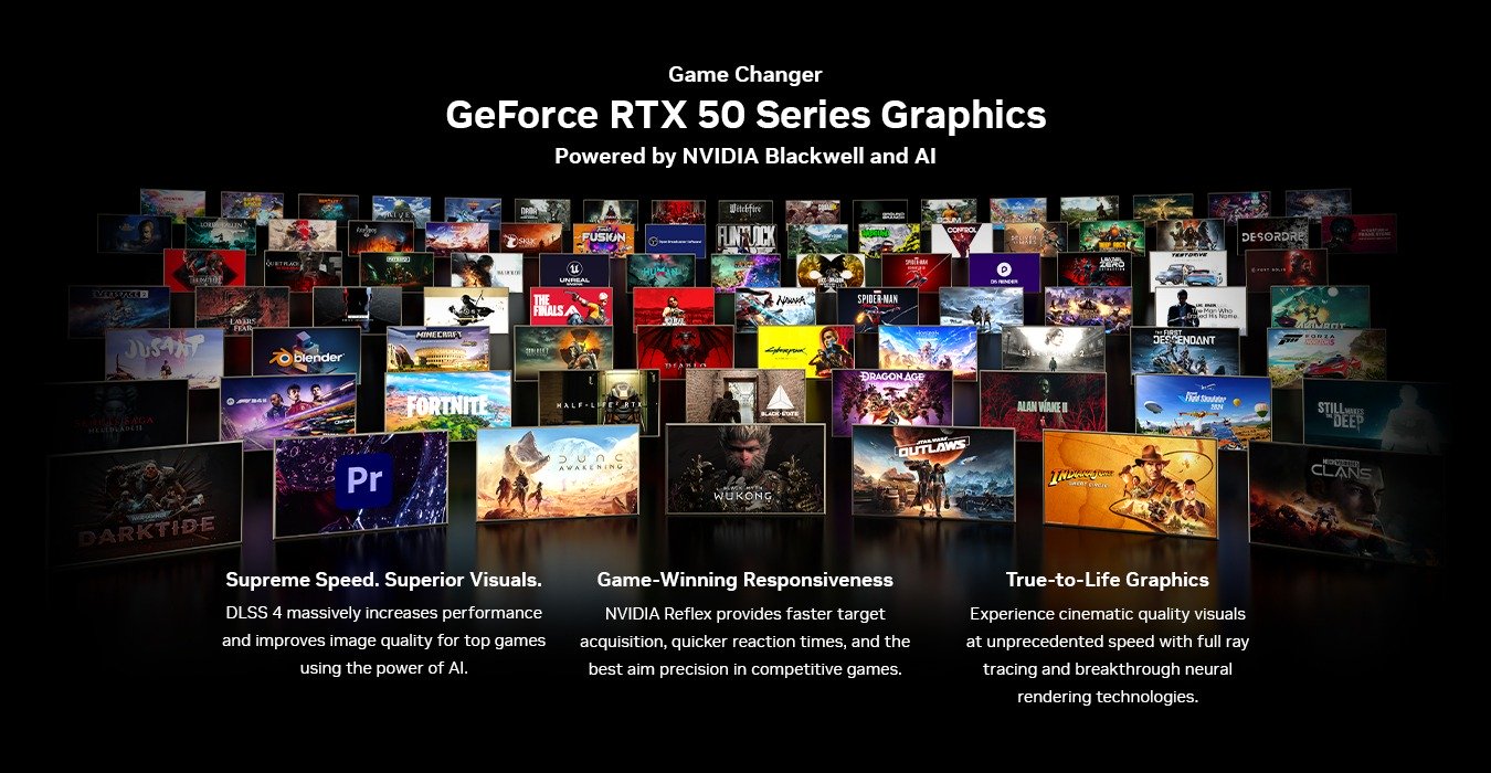 NVIDIA RTX 50 Series graphics showcase