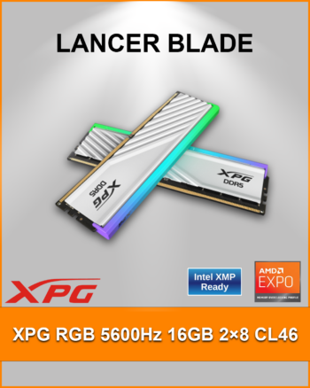 XPG LANCER BLADE RGB 5600Mz UD D5 16GB 2x8 CL46 WHITE