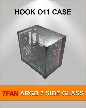 HOOK CASE 011 VISION ATX 7FAN Black