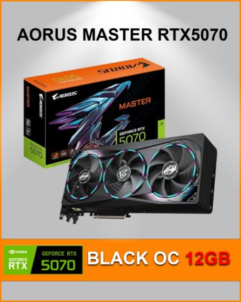 GIGABYTE AORUS GeForce RTX 5070 MASTER Graphics Card – 12GB