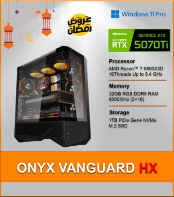 ONYX VANGUARD HX – High-End Gaming PC – X3D Power Unleashed