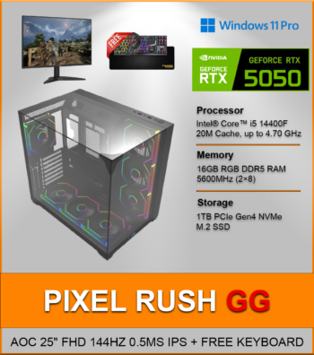 PIXEL RUSH GG – GAMING ESSENTIAL SETUP