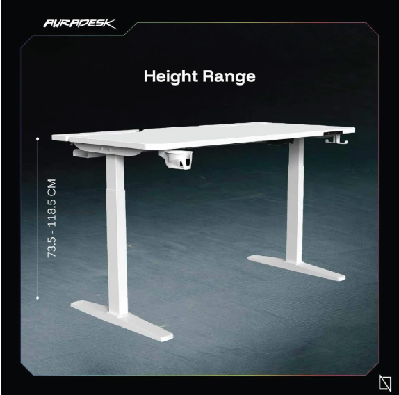 APEX AURADESK, Ergonomic Large Gaming Desk, RGB Computer Desk, Gaming Table, PC Gaming Workstation Home Office Desks طاولة الألعاب (White) APEX AURADESK, Ergonomic Large Gaming Desk, RGB Computer Desk, Gaming Table, PC Gaming Workstation Home Office Desks طاولة الألعاب (White)