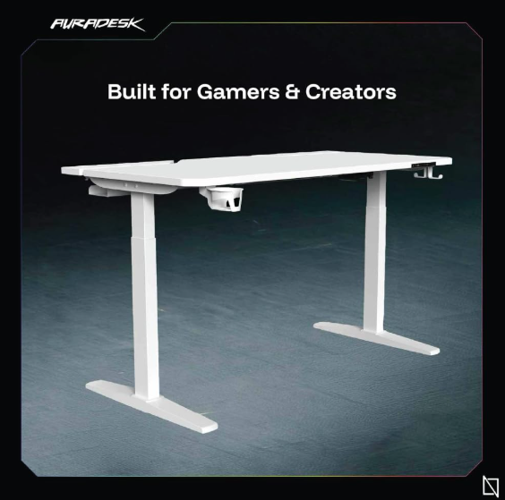 APEX AURADESK, Ergonomic Large Gaming Desk, RGB Computer Desk, Gaming Table, PC Gaming Workstation Home Office Desks طاولة الألعاب (White) APEX AURADESK, Ergonomic Large Gaming Desk, RGB Computer Desk, Gaming Table, PC Gaming Workstation Home Office Desks طاولة الألعاب (White)