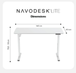 Navodesk Lite Hydraulic Desk 140MM WH